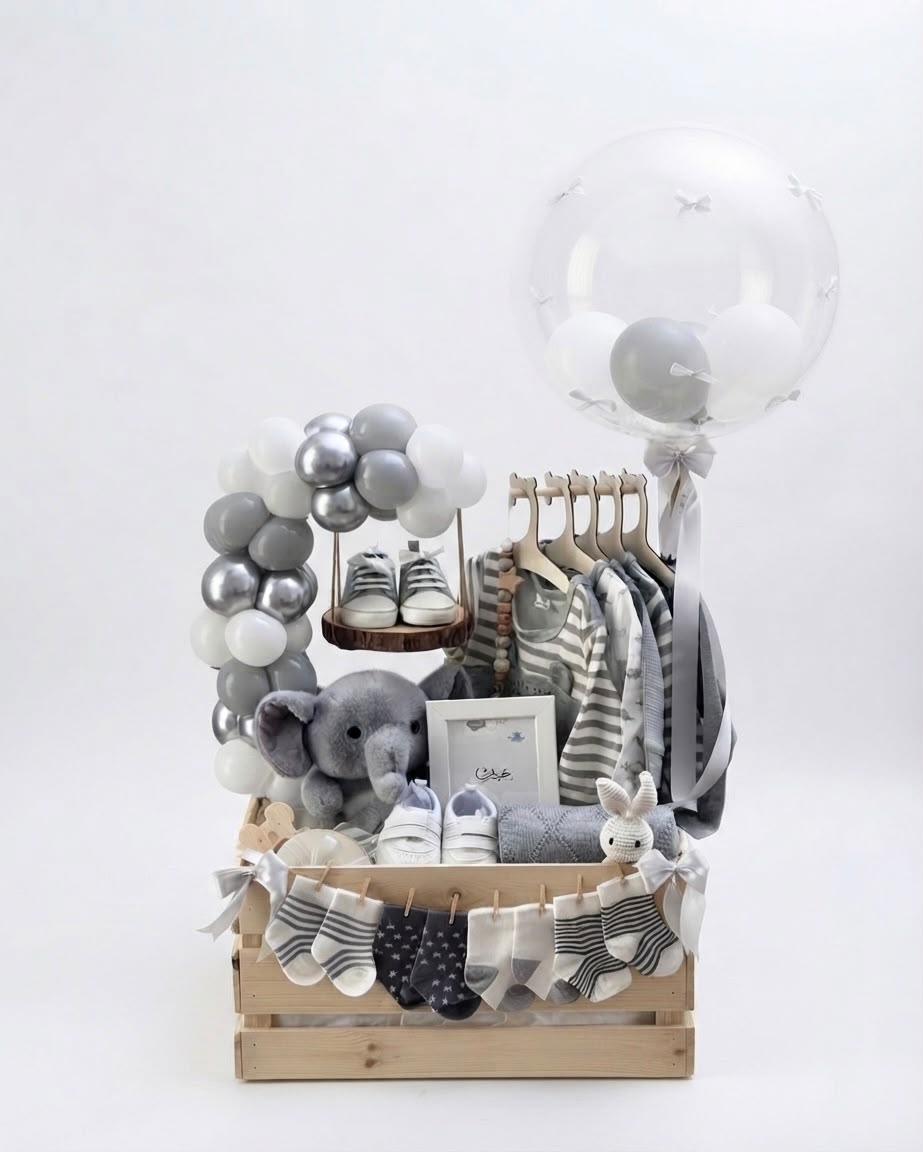 Signature Gift Box — Grey & Silver