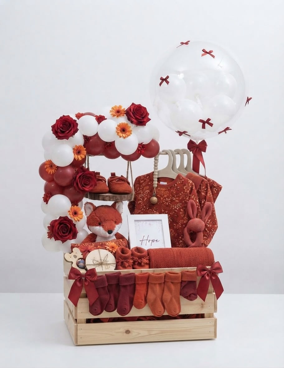 Signature Gift Box — Rust & Roses